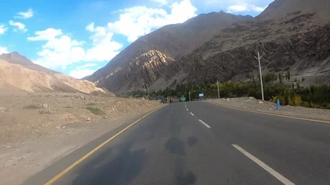 Drive Through Himalayan Mountains from Kargil to Leh Stock Footage 328772270