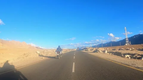Drive Through Himalayan Mountains from Kargil to Leh Video stock 328823260