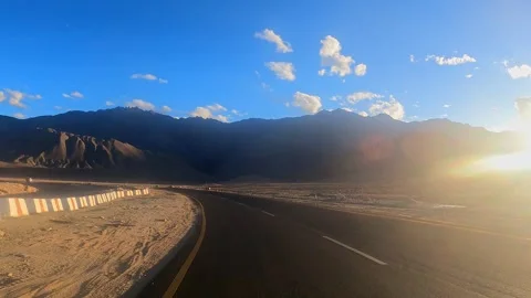 Drive Through Himalayan Mountains from Kargil to Leh Video stock 328823504