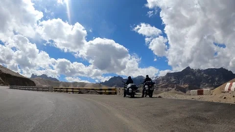 Drive Through Himalayan Mountains from Kargil to Leh Stock Footage 328824299