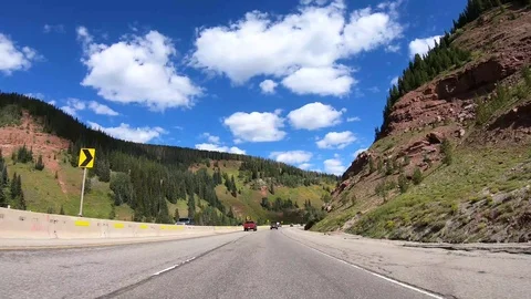 Drive Through Mountains Stock Footage 123560334
