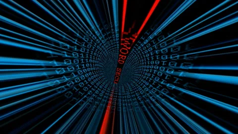 Drive through  the password security  data tunnel Stock Footage 166244548