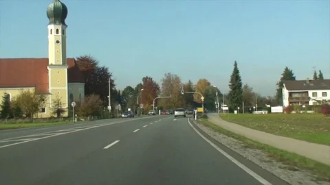 Drive through Rosenheim, Germany in Upper Bavaria I Stock-Footage 83964428