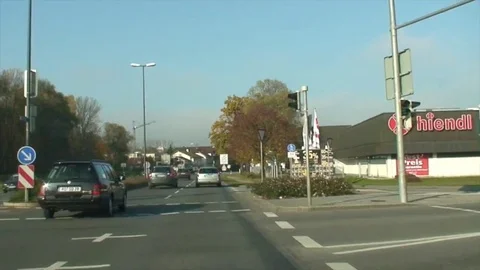 Drive through Rosenheim, Germany, Upper Bavaria II Stockbeeldmateriaal 83964554