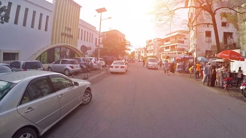 Drive through Stone town Stock Footage 85667059