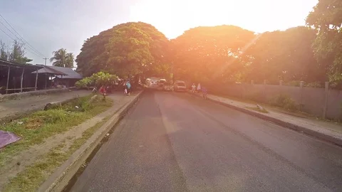 Drive through Stone town Stock Footage 85670592