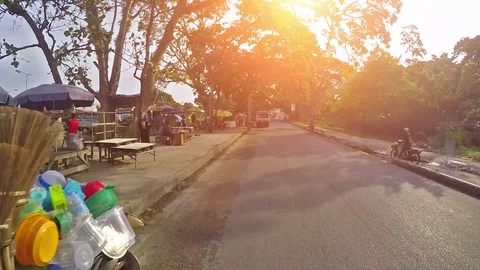 Drive through Stone town Stock Footage 85670608