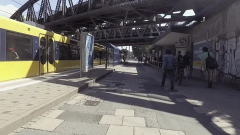 Drive through subway station Stock Footage 94074540