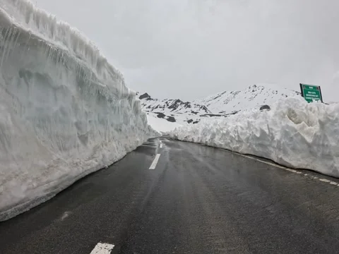 Drive Through Thick Snowy Road Stock-Footage 311051935