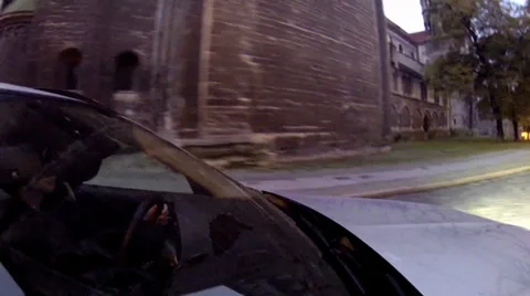 A Drive Through Town Stock Footage 36053031