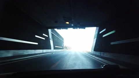 Drive through the tunnel 動画素材 104721632