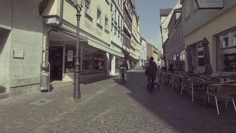 Drive through village Stock Footage 94121202