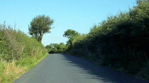 Drive through Yorkshire scenery Stock Footage 535950
