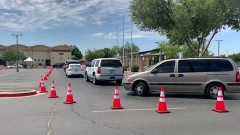 Drive Thru Coronavirus Testing Site Arizona Stock Footage 135460895