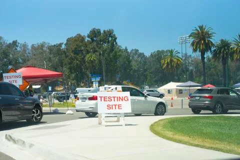 Drive thru COVID-19 Testing Site Stock Photos