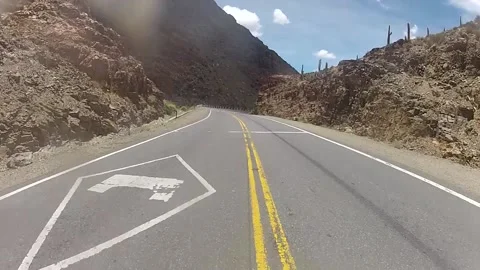 Drive thru mountain in chile Stock Footage 157693041