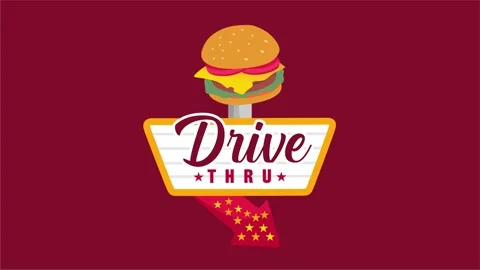 Drive thru open 24 hours Stock Footage 326570392