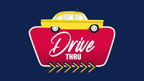 Drive thru open 24 hours 스톡 동영상 326570413