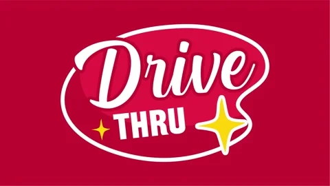 Drive thru restaurant open 24 hours Stock Footage 329733353