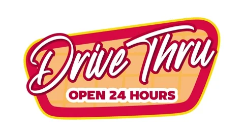 Drive thru restaurant open 24 hours Video stock 329733402
