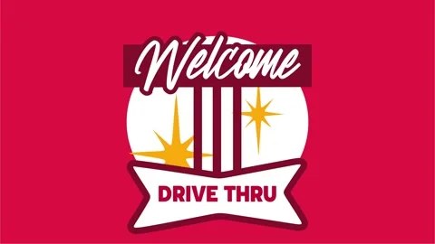 Drive thru restaurant open 24 hours 스톡 동영상 332329650