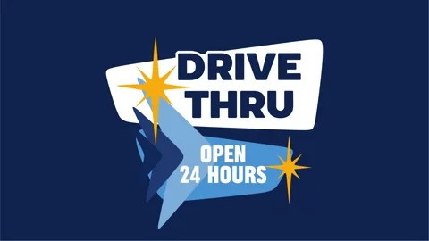 Drive thru restaurant open 24 hours 스톡 동영상 332329714