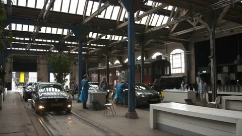 Drive True Test Facilities for COVID-19 or CORONA in The Netherlands Stock Footage 142757715