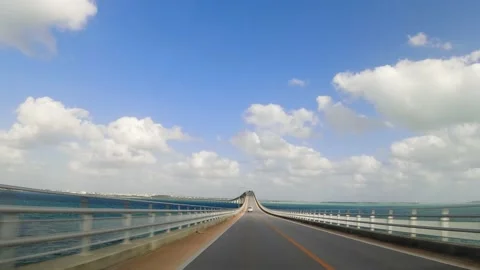 Drive under the blue sky. Viewpoint from the driver's seat. Stock Footage 167982697