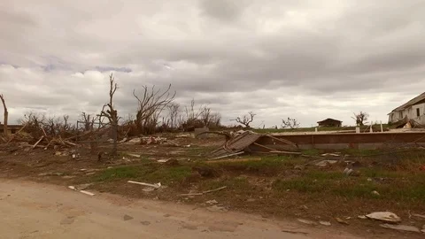 Drive-By View of Hurricane Dorian Aftermath Across Grand Bahama Settlements Stock Footage 118205229