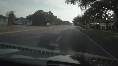 Drive  West on 5th Ave N POV St. Petersburg, FL Stock Footage 241760345