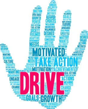 Drive Word Cloud Illustrazione stock