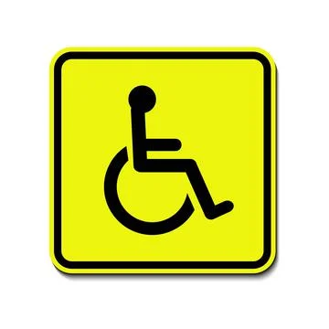 Driven disabled driver sign, disabled handicapped or accessibility parking 스톡 일러스트