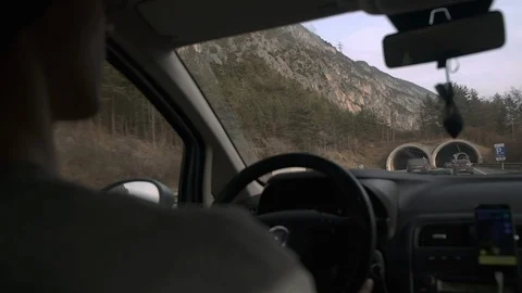 Driver and Tunnel Stock Footage 127114743