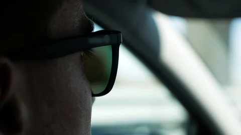 The driver of the car in glasses Video stock 87494090