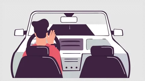 Driver in Car Interior Stock Footage 322599044