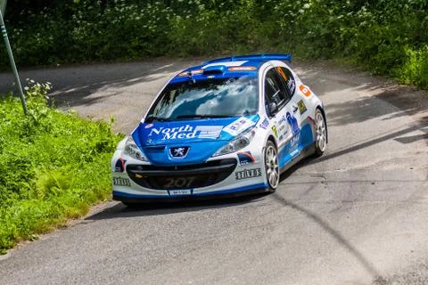 Driver Dohnal J. and co driver Venclk J. in Peugeot 207 S2000 Stock Photos