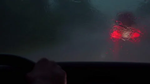 Driver in an emergency. the driver is trying to cope with the controls in the Vídeo Stock 160049324