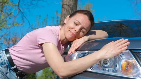 Driver enjoy polishing car Stock Footage 333247006