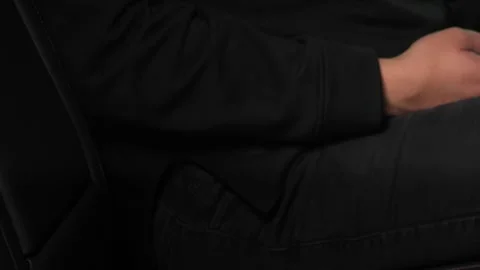  The driver examines the interior of a new car with a black interior. Stock Footage 278604021