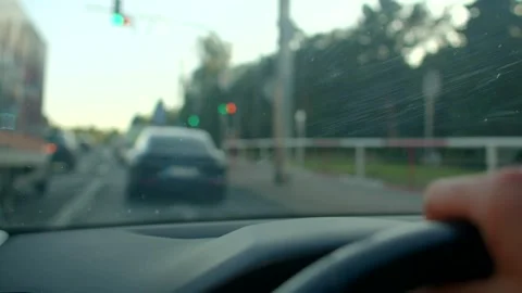 A driver explores the open road, showcasing adventure and focus Stock Footage 314346994