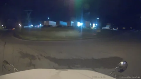 Driver Flees After Causing Major Accident, Aurora, Oregon, USA - 11 Oct 2021 Stock Footage 205409055