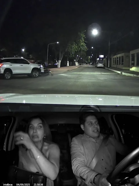 Driver Flees After Head-On Collision With Motorcycle, Minas Gerais, Brazil - 21  Stock Footage 317506127