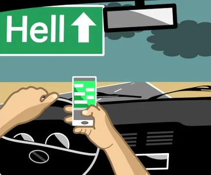 The driver forbids chat Stock Illustration