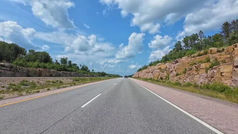 Driver front plate POV showcasing natural beauty and adventure. First-perso.. Stock Footage 314223281