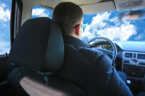 Driver goes to car Stock Photos