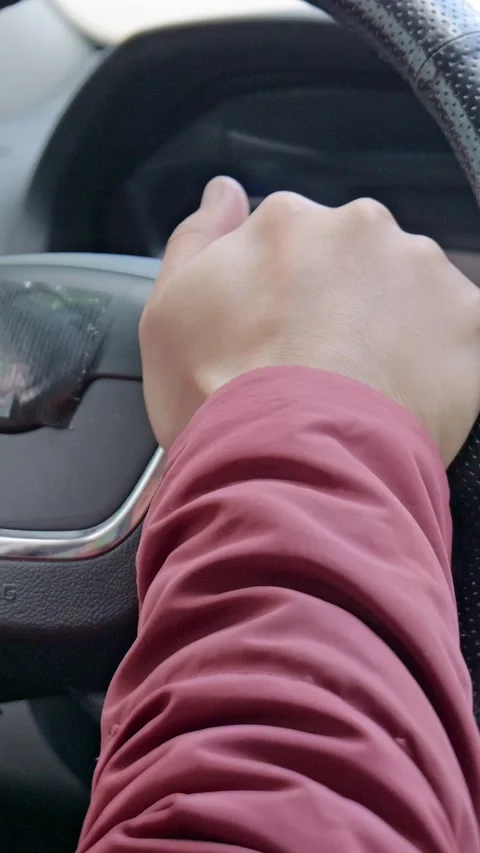 The driver honks like crazy in a road rage. Stock Footage 329370074