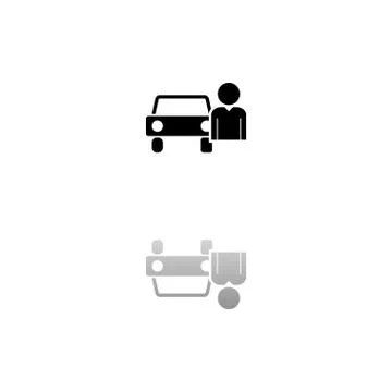 Driver icon flat Stock Illustration