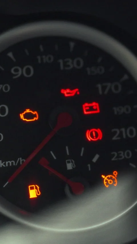 A driver initiates the car startup process by turning the key in the ignitio Stock Footage 341283162