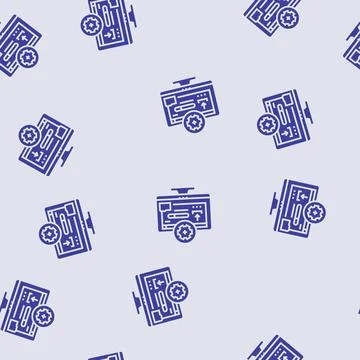 Driver installation repair computer glyph seamless pattern イラスト素材