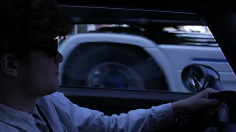 Driver leaving parking position Stock Footage 41496014